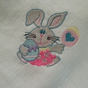 Set of 2 Embroidered linen napkins 18x18